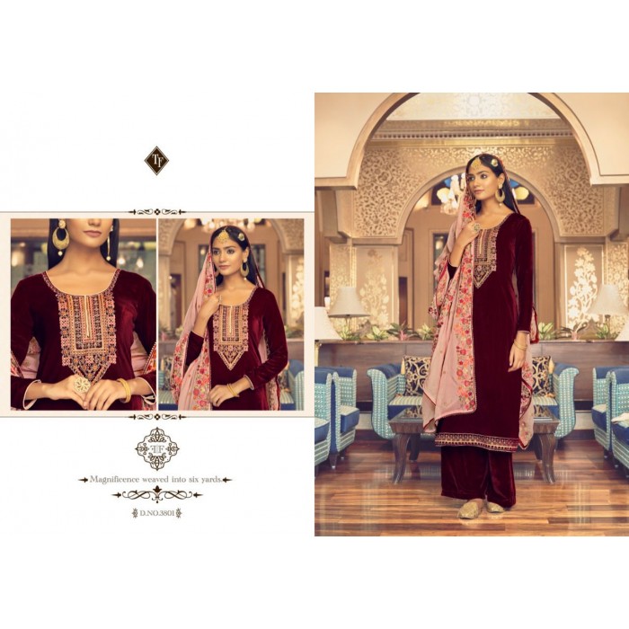 Tanishk Sultana Pure Velvet Salwar Suits